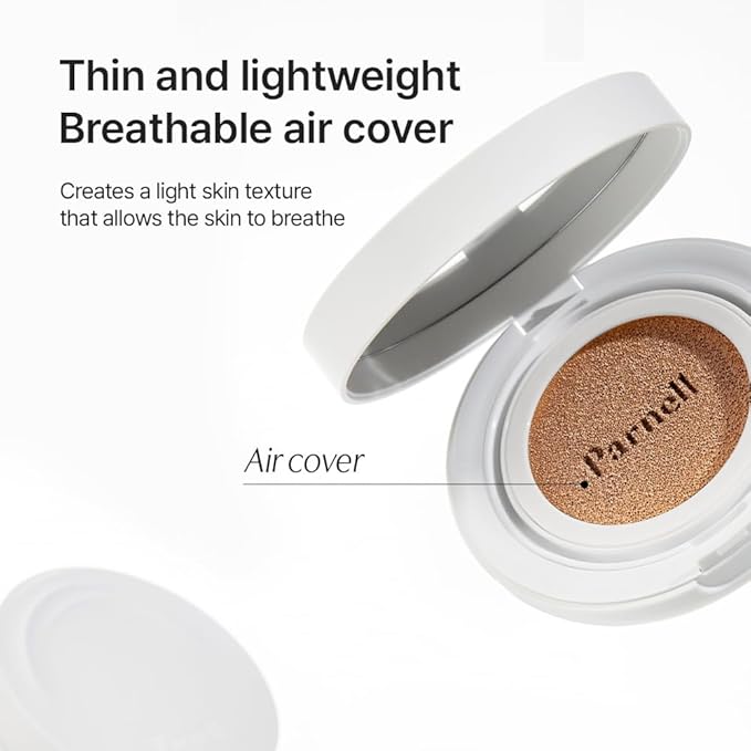 Parnell Cicamanu Serum Cushion - Moisturizing Foundation for Soothing, Coverage, Glass Skin and Lightweight for Sensitive and Dry Skin Pearl Skin (0.52 Fl Oz) (33C)-VivaGrace Women