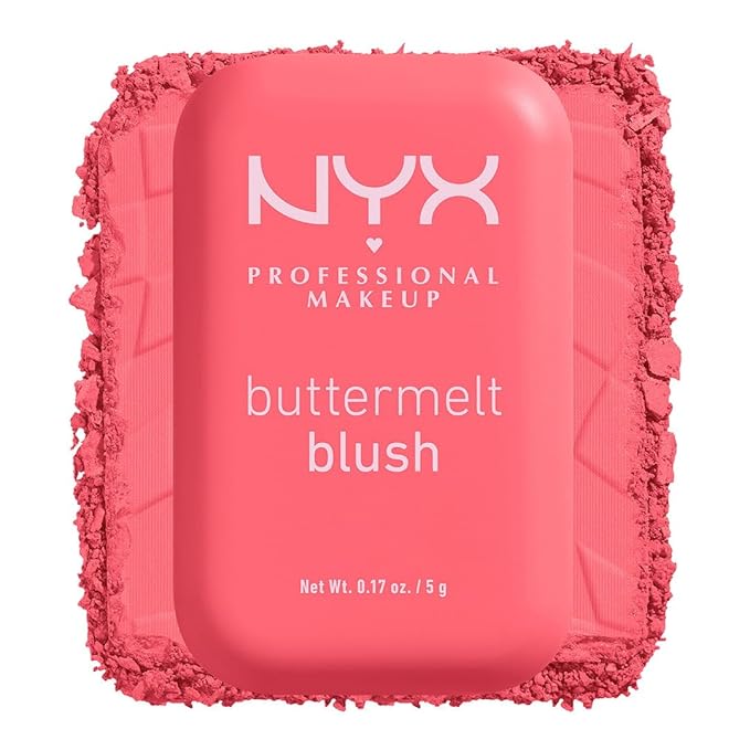 NYX PROFESSIONAL MAKEUP Buttermelt Powder Blush, Fade and Transfer-Resistant Blush, Up to 12HR Make Up Wear, Vegan Formula - U Know Butta-VivaGrace Women