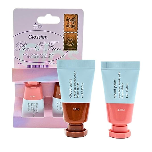 Glossier Mini Cloud Paint Gel Cream Blush Duo:: Rise (Warm Terracotta) and Puff (Light, Cool Pink)-VivaGrace Women