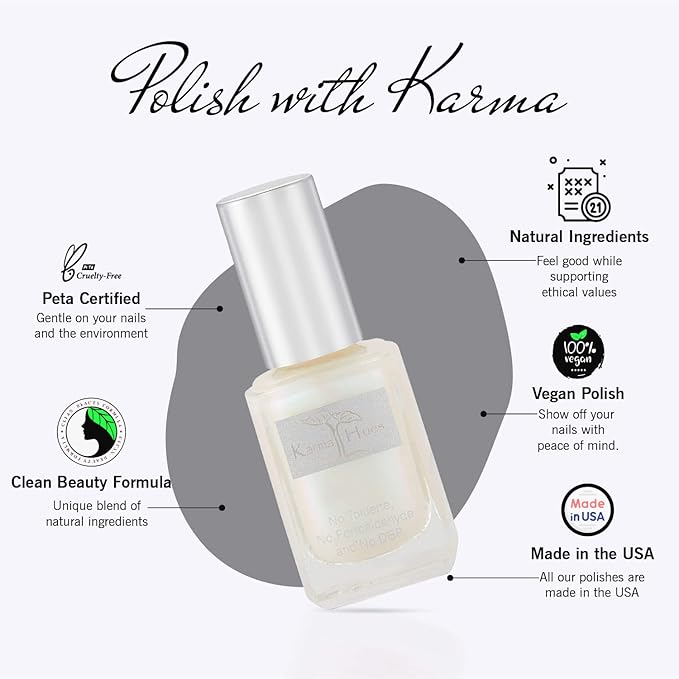 Karma Naturals Nail Polish – Non-Toxic, Vegan & Cruelty-Free (Iridescence, 0.43 fl oz)