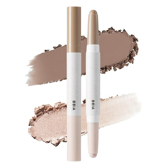 BBIA Last Contour Stick - Dual-Sided Contouring & Highlighting Duo Stick Easy Dual-Ended Natural Contour & Highlight Blendable Buildable Longlasting Korean Face Makeup (01 WARM DETAIL, Pack of 1)-VivaGrace Women