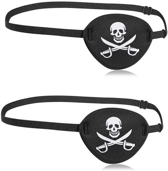 2pcs Eye Patch Mask Skull and Cross Bones with Adjustable Strap-VivaGrace Women