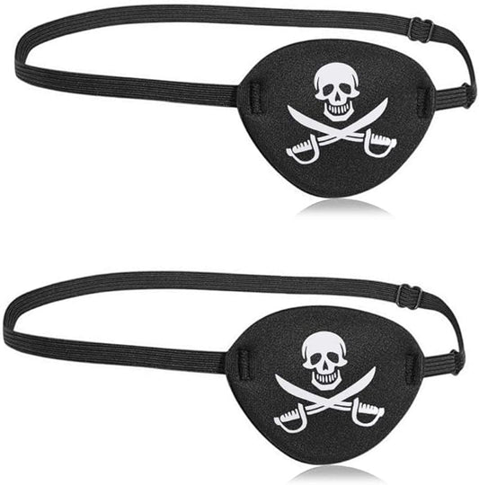 2pcs Eye Patch Mask Skull and Cross Bones with Adjustable Strap-VivaGrace Women