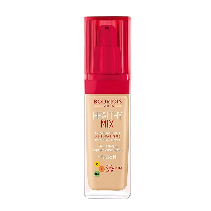 Bourjois Healthy Mix Anti-Fatigue Medium Coverage Liquid Foundation 52 Vanilla, 30ml, 29199601052-VivaGrace Women