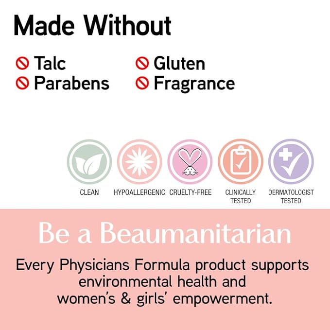 Physicians Formula Mineral Wear Talc-Free Face Powder, Light Coverage Mineral Makeup for Sensitive Skin – Buff Beige-VivaGrace Women