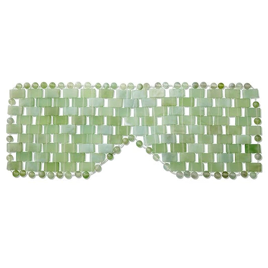 Jade Eye Mask 100% Natural Real Jade Stone Reusable Eye Mask for Hot & Cold Anti Aging，Headache and Migraine Relief Jade Mask for Women Men-VivaGrace Women