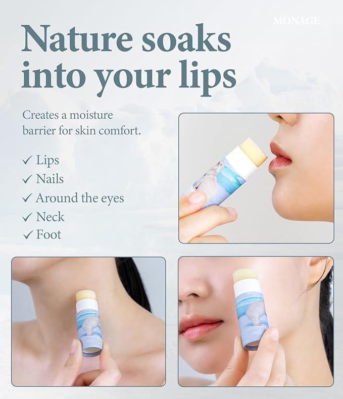 Korea Vegan & Nourishing & Moisturizing Lip Care Made from 100% Natural Ingredients, Organic Moisturizer for Dry, Cracked Lips & Skin, Everyday Lip Balm, Daily, 0.38 Ounce-VivaGrace Women