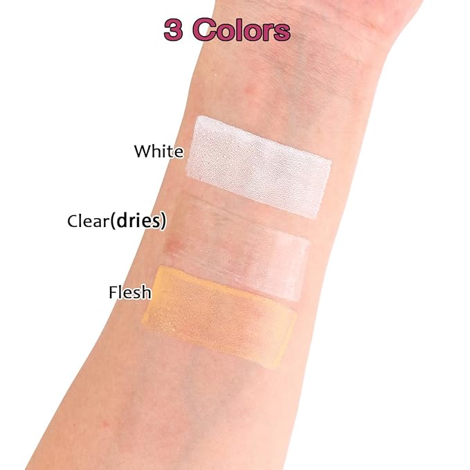 Depvision Liquid Latex 3 Colors Set White Fresh Clear Color For Special Effects Wound Waterproof Professional Makeup Artist Skin Illustrator SFX Monster Zombie (60ml * 3 color)-VivaGrace Women