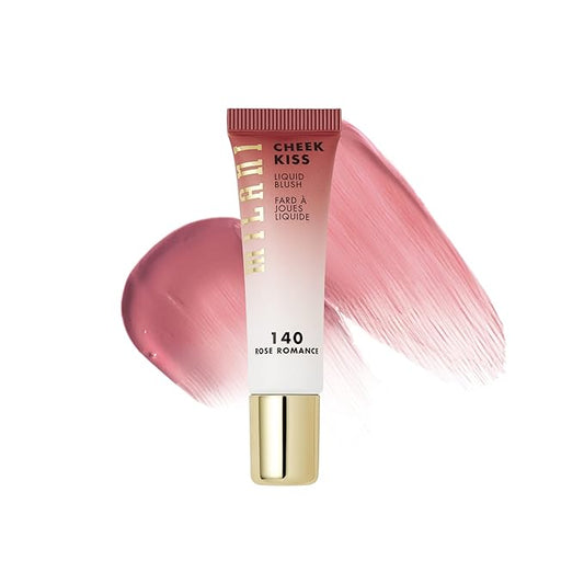 Milani Cheek Kiss Liquid Blush Makeup - Blendable & Buildable Cheek Blush, Lightweight Liquid Blusher and Cheek Color (Rose Romance)-VivaGrace Women