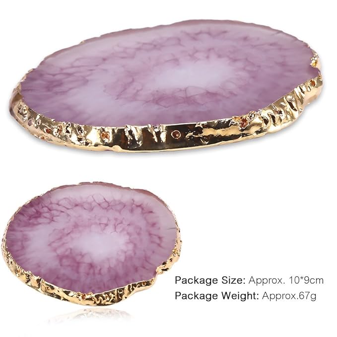 Nail Art Palette, Natural Resin Stone Nail Art Palette for Painting Placing Things Making Nail(Rose red)-VivaGrace Women