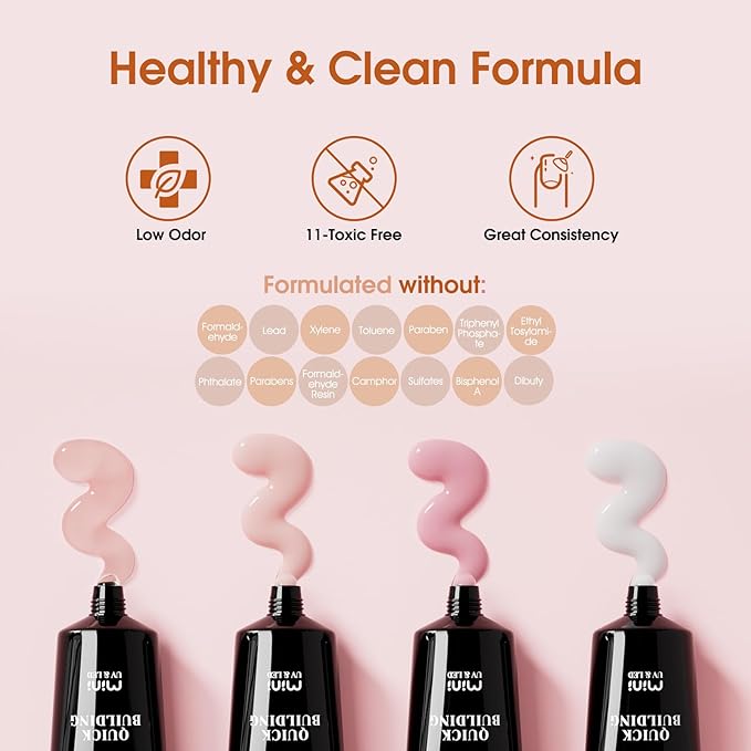 ROSALIND Poly Nail Gel Kit -14 Colors +72 Nail Art Accessories kit Clear Nude Poly Nails Gel Kit Starter Kit with Mini UV Lamp Slip Solution Basic Tools for Beginners with Everything-VivaGrace Women