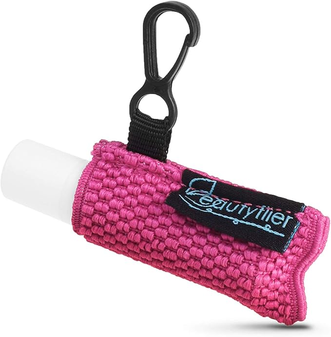 Beautyflier Cute Elastic Lip Balm Holder Keychain, Lipstick Sleeve Chapstick Sleeve Holder for Burts Bees Chapstick-VivaGrace Women
