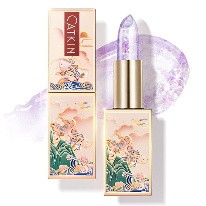 CATKIN Lip Balm Color Tinted Changing Lipstick Ultra Hydrating Lip Moistrurizer Chapstick with Vitamin E Nourishing For Cracked & Dry Lips 0.12 oz C07 Amethyst-VivaGrace Women