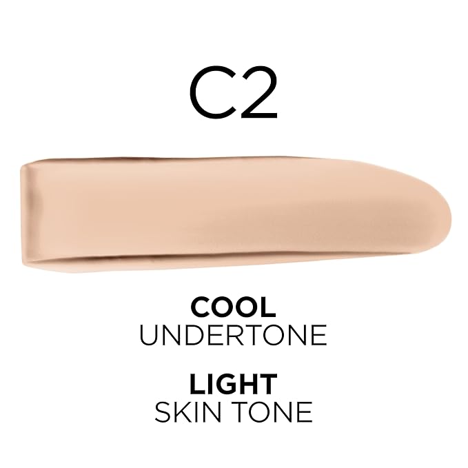 L'Oreal Paris True Match Super-Blendable Foundation, Medium Coverage Liquid Foundation Makeup, C2, Light, 1 Fl Oz-VivaGrace Women