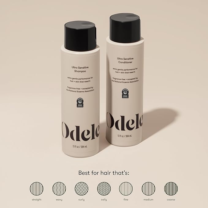 Sulfate-Free Ultra-Sensitive Shampoo & Conditioner Set for Extra Gentle Cleansing and All Hair Types, 13 Fl Oz Each (2-Pack)-VivaGrace Women