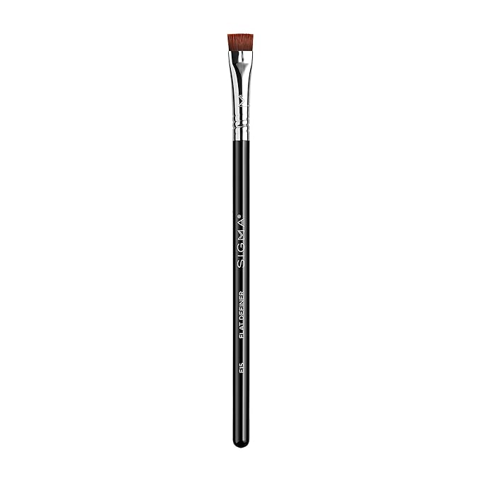 Sigma Beauty E15 Flat Definer Brush – Flat-Angled Professional Makeup Brush for Sharp, Defined Makeup Application, Eyeliner Brush Adapts to Liquid, Gel, & Powder Eye Makeup (1 Brush)-VivaGrace Women