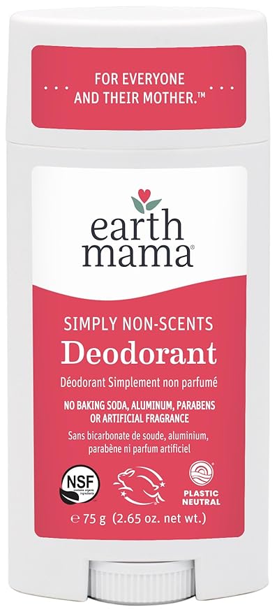 Earth Mama Simply Non-Scents Deodorant | Fragrance-free + Safe for Sensitive Skin, Pregnancy and Breastfeeding, Contains Organic Calendula and Coconut Oil, No Baking Soda or Aluminum, 2.65-Ounce-VivaGrace Women