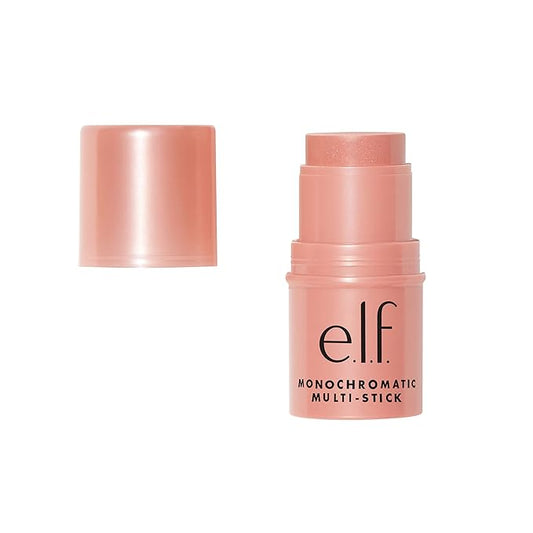 e.l.f. Monochromatic Multi Stick, Luxuriously Creamy & Blendable Color, For Eyes, Lips & Cheeks, Glistening Peach, 0.17 oz (5g)-VivaGrace Women