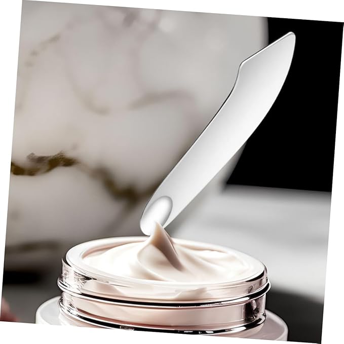 Beavorty Makeup Spatula Foundation Shovel Toning Stick Stainless Steel Liquid Foundation Scraper Makeup Tool (handheld Foundation Shovel Set Mirror Light Stainless Steel Mix-VivaGrace Women