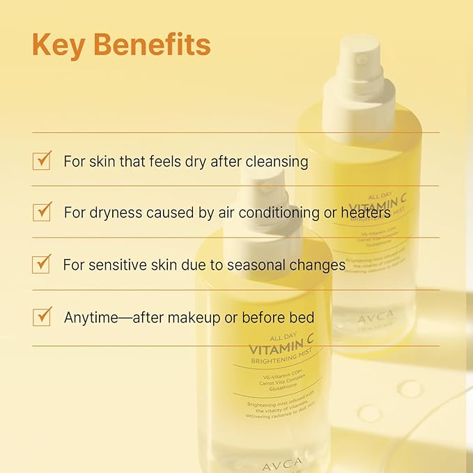 AVCA Vitamin C Face Mist – Hydrating & Brightening Spray for Glowing Skin (5.07oz)-VivaGrace Women