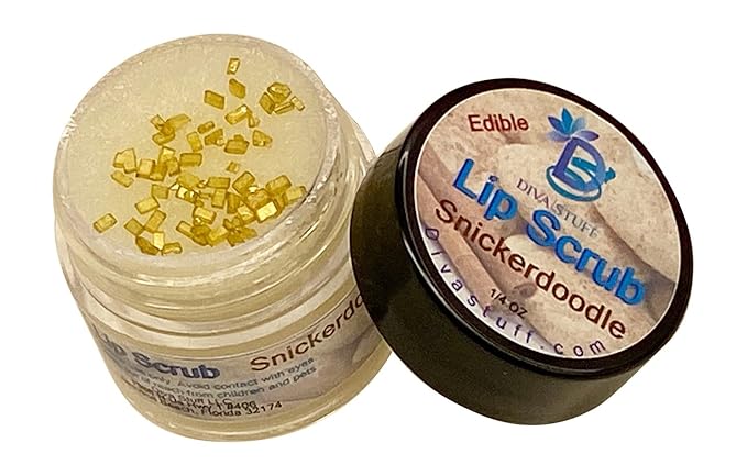 Diva Stuff Ultra Hydrating Lip Scrub for Soft Lips, Gentle Exfoliation, Moisturizer & Conditioner, ¼ oz - Made in the USA (Snickerdoodle)-VivaGrace Women