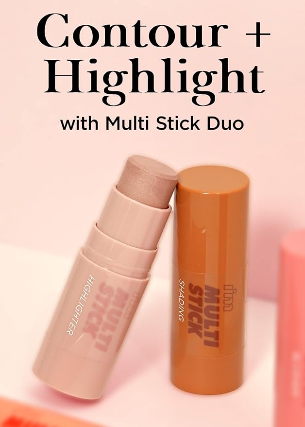 I'M MEME I'm Multi Stick Duo | Shading and Highligthing Stick for Face | Easy Blending Matte Finish Formula Suitable for Beginners-VivaGrace Women