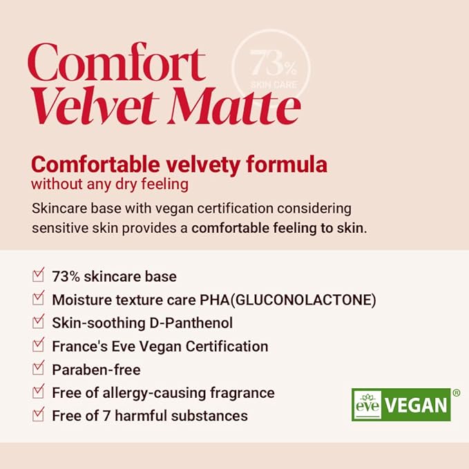 Espoir Pro Tailor Foundation Be Velvet SPF22 PA++ #5 Beige 1.01 fl oz | Powerful Lastingness Cover | Thin Coverage Improving Skin Texture | Velvety Formula without any Dry Feeling | Korean Makeup-VivaGrace Women