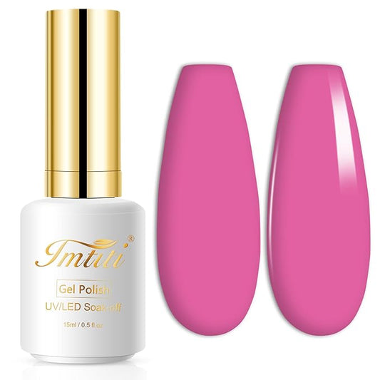 Imtiti Deep Pink Purple Gel Nail Polish for Manicure Salon & DIY Nail Art at Home - Spring Summer 1pcs
