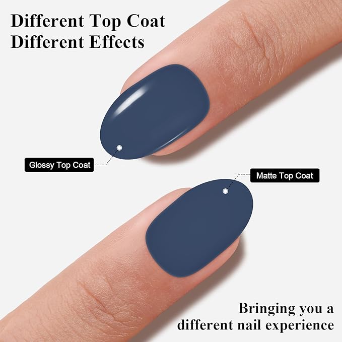 Imtiti Gray Blue Gel Nail Polish, 1 Pcs 15ml Christina Aegean Blue Color Gel Polish Soak Off Nail Art Manicure Salon DIY Nail Lamp Gel Nail Design Decoration at Home Gift for Women