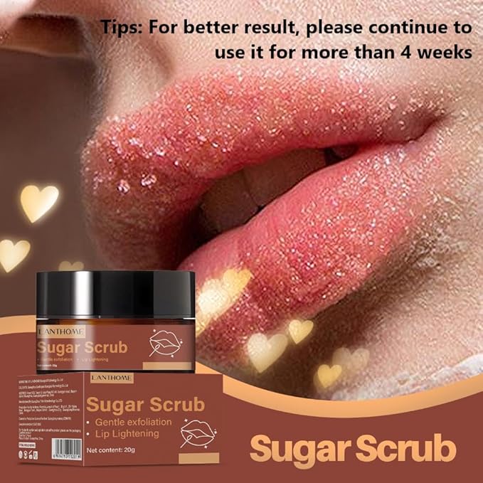 Sugar Lip Scrub - Gentle Lip Care Lip Exfoliator & Moisturizer - Exfoliating Lip Scrubber for Dry Lips-VivaGrace Women