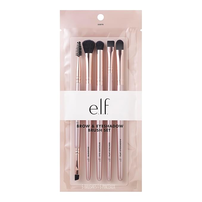e.l.f. Ultimate Eyes 5 Piece Brush Collection, Makeup Brushes For Eyeliner, Eyeshadow, Brows & more, Vegan & Cruelty-Free-VivaGrace Women