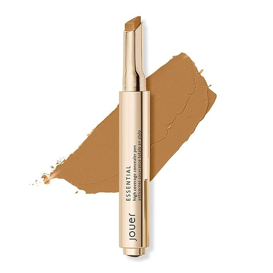 Jouer Essential High Coverage Concealer Pen - Under Eye Concealer for Dark Circles - Brightening Makeup for Eye Circles - Color Corrector Eye Primer with Hyaluronic Acid and Vitamin E-VivaGrace Women