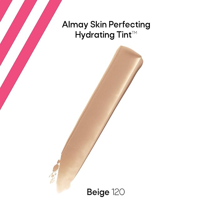 Almay Hydrating Liquid Foundation Tint, Lightweight with Light Coverage, Naturally Dewy Finish, Hypoallergenic, Dermatologist TestedFragrance Free, 120 Beige, 0.94 fl oz.-VivaGrace Women