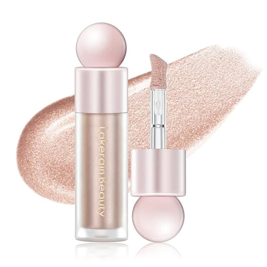 Liquid Highlighter Makeup, Natural Silky Shimmer Finish Liquid Face Highlighter, Highly Pigmented, Lightweight, Blendable, Soft Cream Highlighter For Face (#03 Rose Gold Shimmer)-VivaGrace Women