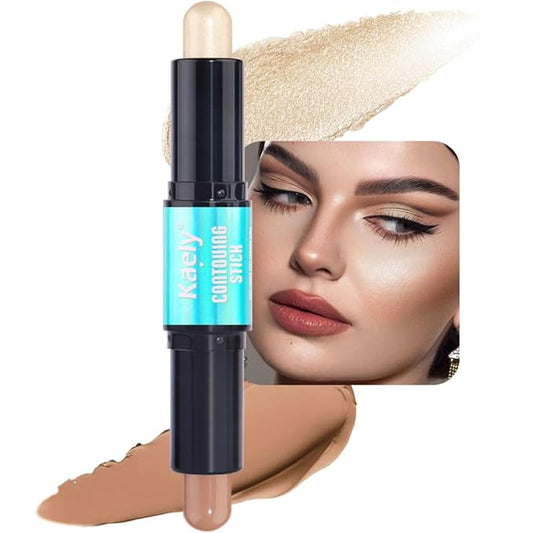 evpct 2in1 Face Shaping & Contouring Stick Cream Contour Concealer Bronzer Stick Makeup Kit for Beginner Face Highlighter Makeup Stick contorno maquillaje de maquillaje profesional,NEW Universal Light-VivaGrace Women