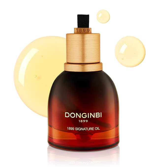 Donginbi 1899 Signature Oil - Skin Barrier Repair & Firming Face Oil for Women, Jojoba Seed Oil & Sweet Almond Oil for Sensitive Skin, Korean Red Ginseng Skin Care, 0.88 floz / 25ml-VivaGrace Women