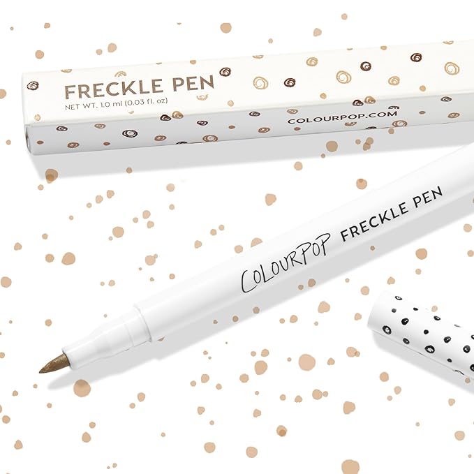 ColourPop Freckle Pen - Long-Lasting Faux Freckle Makeup with a Buildable Customizable Color - Natural Looking Fake Freckles with Soft Felt Tip Applicator - Soft Brown (0.03 oz)-VivaGrace Women