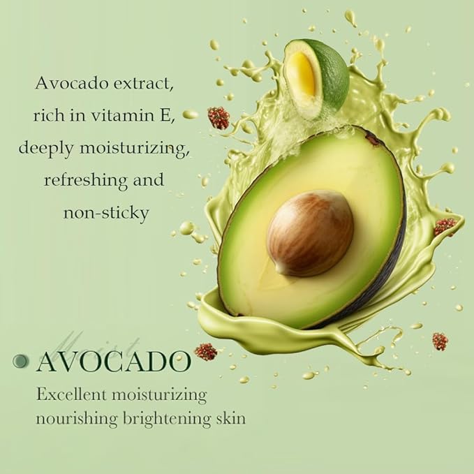 11pcs Avocado Skincare Kit, Skin Care Gift Set with Lip Balm, Toner, Lotion, Face Serum, Eye Cream For Hydrating Skin, Anti-Aging Skin For Women Teen Girls