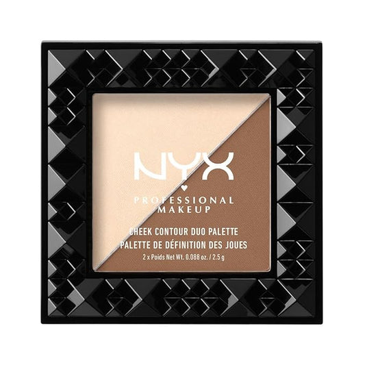 NYX PROFESSIONAL MAKEUP Cheek Contour Duo Palette, Double Date, 0.18 Ounce-VivaGrace Women