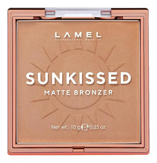LAMEL Sunkissed Matte Bronzer Face Powder - Non-Shimmer, Long Lasting, Non-Greasy Bronzing Organic Makeup Formula - Matte Finish - Natural Tan Skin - N. 401-0.35oz.-VivaGrace Women