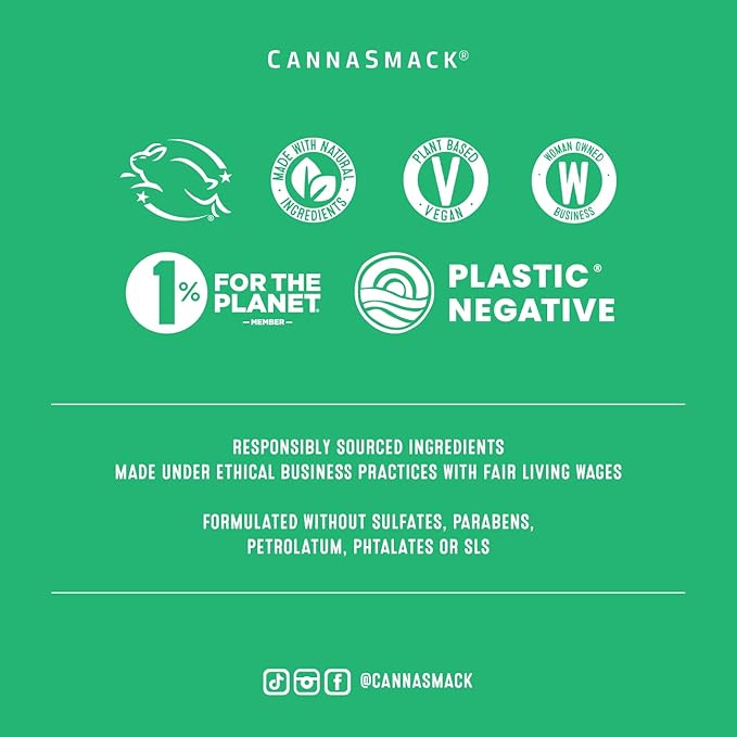 CannaSmack Vegan Hemp Lip Balm - 5 Flavors Included - Soothe, Moisturize, Hydrate, Protect, & Nourish Dry Chapped or Irritated Lips - Made with Hemp Seed Oil, Natural, & Botanical Ingredients-VivaGrace Women