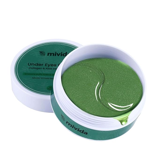 Collagen Under Eyes Patches With Aloe Vera (60 PCS) | For Puffy Eyes and Dark Circle - Anti-Aging Eye Masks for Face to Soothe Puffiness | Anti Wrinkle under eye mask-VivaGrace Women