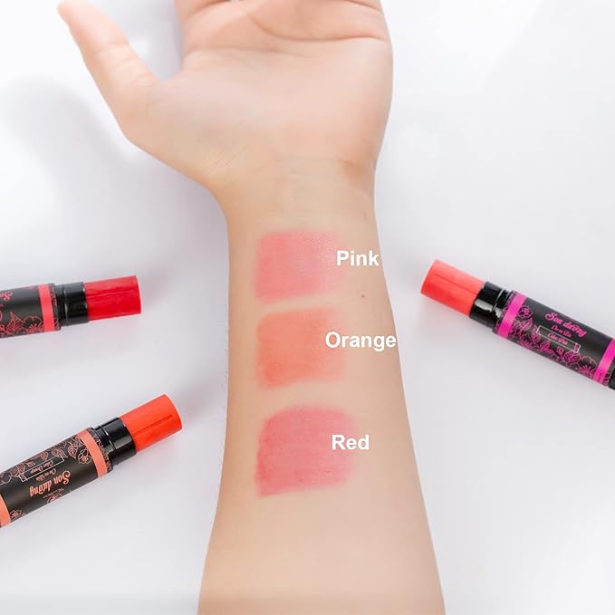 Organic Lip Balm with Cordyceps (Color: Pink, Orange, Red) (Pink)-VivaGrace Women