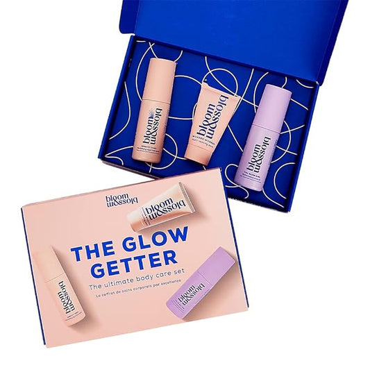 Bloom and Blossom The Glow Getter The Ultimate Body Care Set with Spritzy Toes 1.3 Fl Oz, Wonder Worker 0.84 Fl Oz and You Glow Girl 1.3 Fl Oz-VivaGrace Women