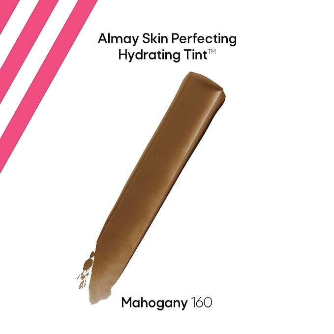 Almay Hydrating Liquid Foundation Tint, Lightweight with Light Coverage, Naturally Dewy Finish, Hypoallergenic, Dermatologist TestedFragrance Free, 160 Mahogany, 0.94 fl oz.-VivaGrace Women