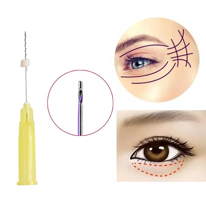 Pdo Threads Eye Lift for Eyes, Mono Screw Type, B-Type, 30G25MM, 20pcs-VivaGrace Women