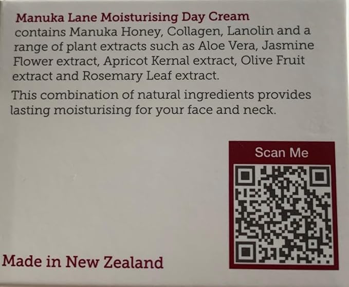 Manuka Lane Luxury Moisturizing Day Cream The Ultimate Skin Moisturizer with real New Zealand Manuka Honey, Hydrolyzed Collagen, and skin-enriching Lanolin-VivaGrace Women