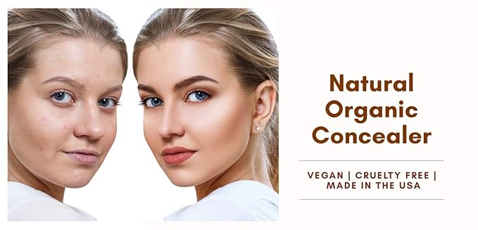 Mom's Secret 100% Natural Concealer, Organic, Vegan, Gluten Free, Cruelty Free, Made in the USA, 0.11 oz. (Erase 02)-VivaGrace Women