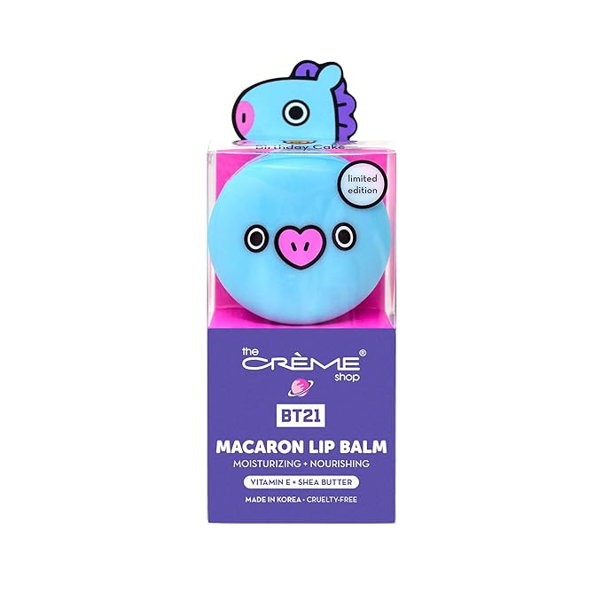 The Crème Shop BT21 MANG Macaron Lip Balm - Birthday Cake-VivaGrace Women
