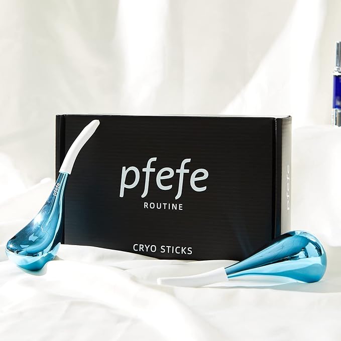 Cryo Sticks for Face, Ice Globes Cryo Globes for Facials, Esthetician Supplies Gifts, Unbreakable Stainless Steel Ice Roller Cooling Spa Balls with Storage Case-VivaGrace Women